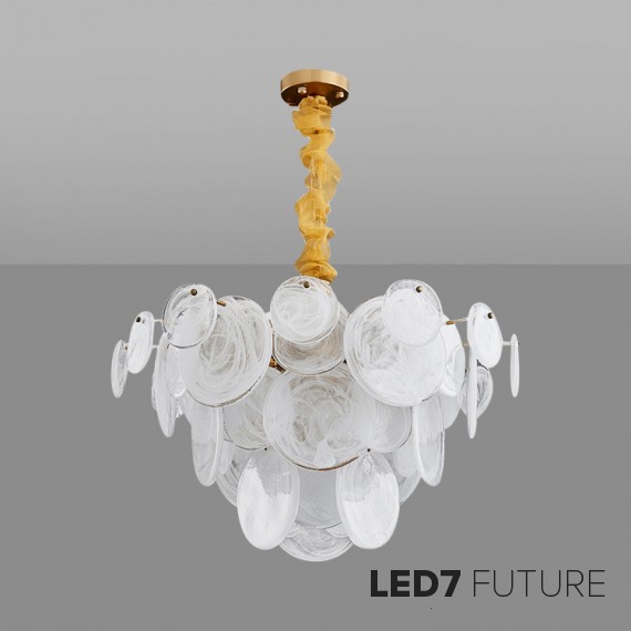 Loft Industry Modern - Shine Discs Chandelier V2